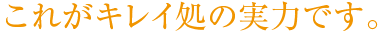 これがキレイ処の実力です。